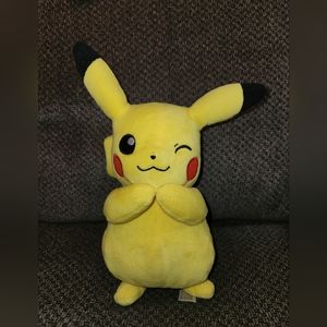 Pikachu Plush Pokemon WCT 10 Inch Winking Eyes